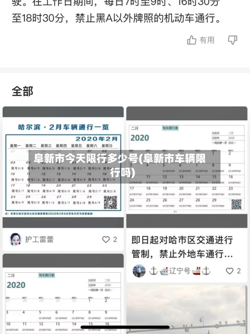 阜新市今天限行多少号(阜新市车辆限行吗)