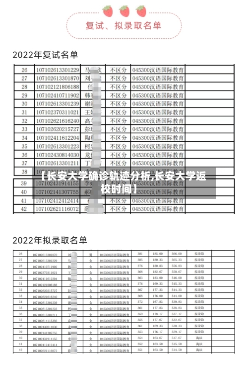 【长安大学确诊轨迹分析,长安大学返校时间】