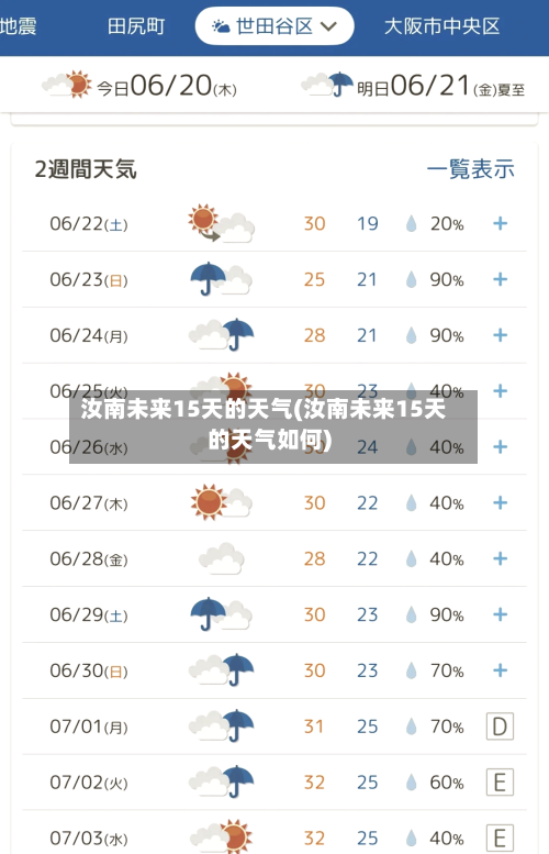 汝南未来15天的天气(汝南未来15天的天气如何)