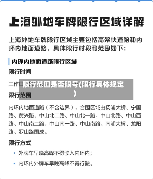 限行范围是否限号(限行具体规定)