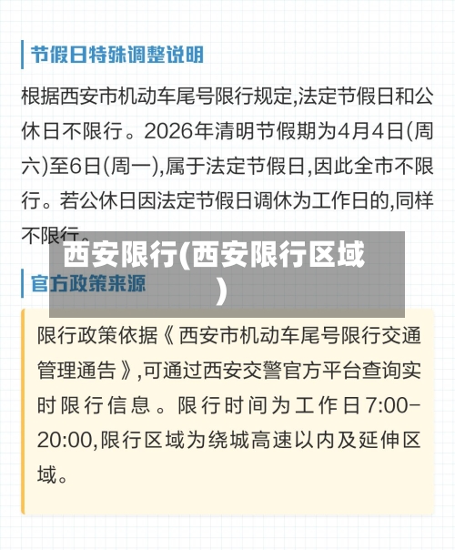 西安限行(西安限行区域)