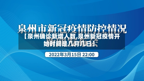 【泉州确诊新增人数,泉州新冠疫情开始时间是几月几日】