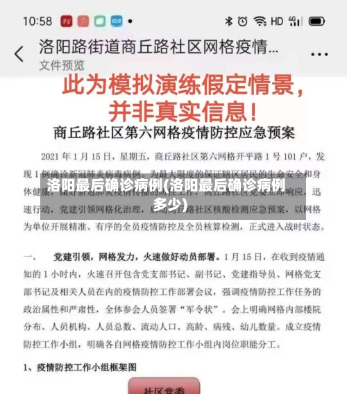 洛阳最后确诊病例(洛阳最后确诊病例多少)