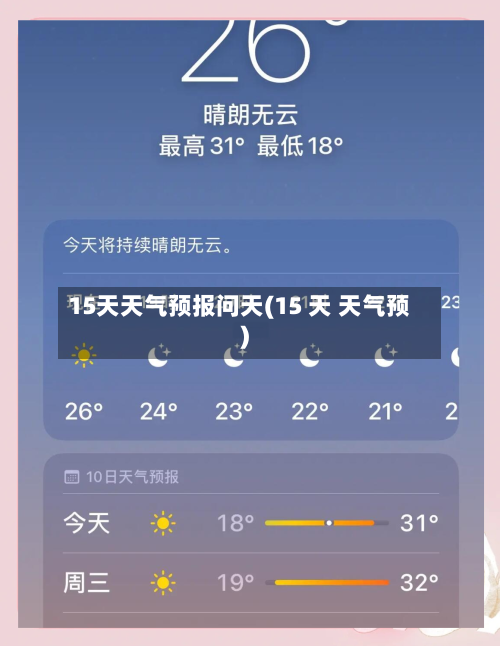 15天天气预报问天(15 天 天气预)