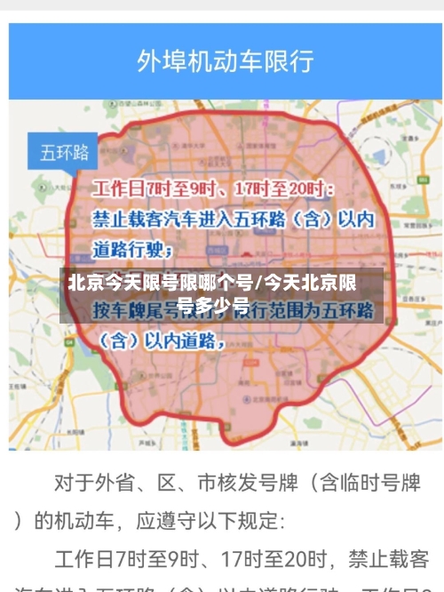 北京今天限号限哪个号/今天北京限号多少号