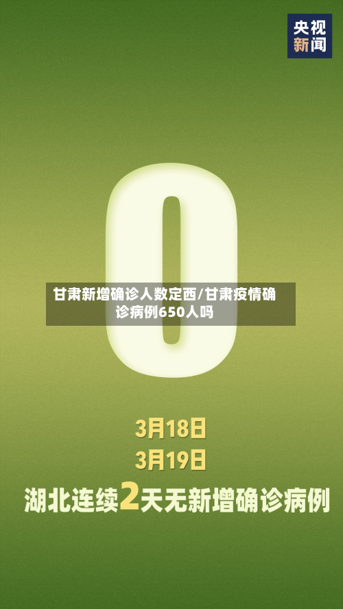 甘肃新增确诊人数定西/甘肃疫情确诊病例650人吗