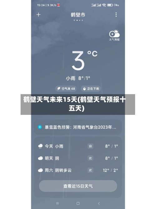 鹤壁天气未来15天(鹤壁天气预报十五天)