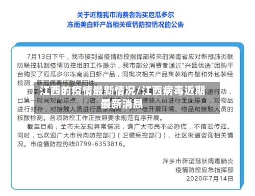 江西的疫情最新情况/江西病毒近期最新消息