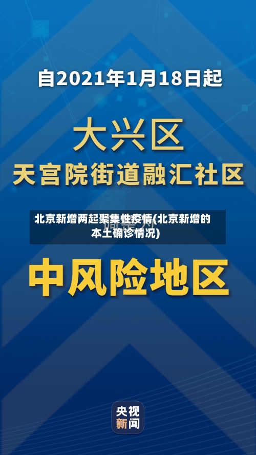 北京新增两起聚集性疫情(北京新增的本土确诊情况)