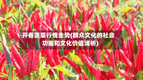 开春蔬菜行情走势(群众文化的社会功能和文化价值浅析)