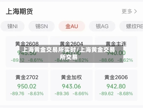 上海黄金交易所实时/上海黄金交易所交易