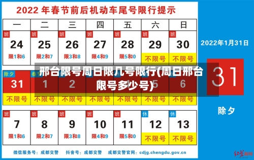 邢台限号周日限几号限行(周日邢台限号多少号)