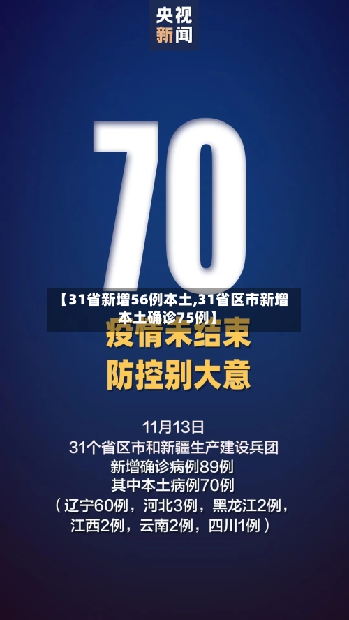 【31省新增56例本土,31省区市新增本土确诊75例】