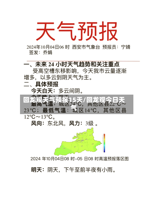 回龙观天气预报15天/回龙观今日天气