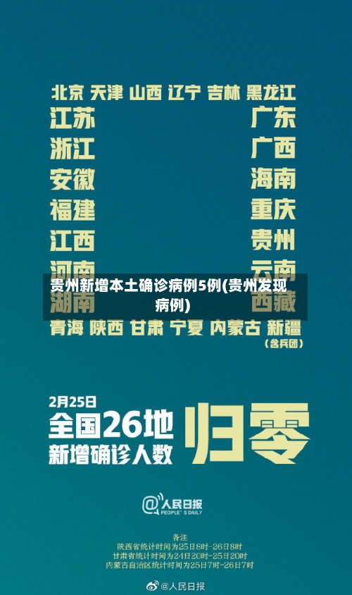 贵州新增本土确诊病例5例(贵州发现病例)