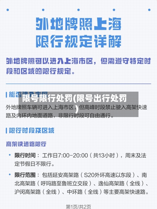 限号限行处罚(限号出行处罚)
