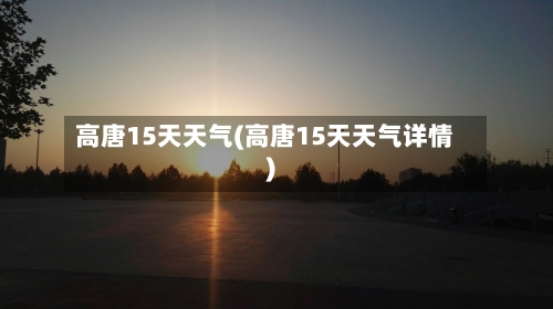 高唐15天天气(高唐15天天气详情)