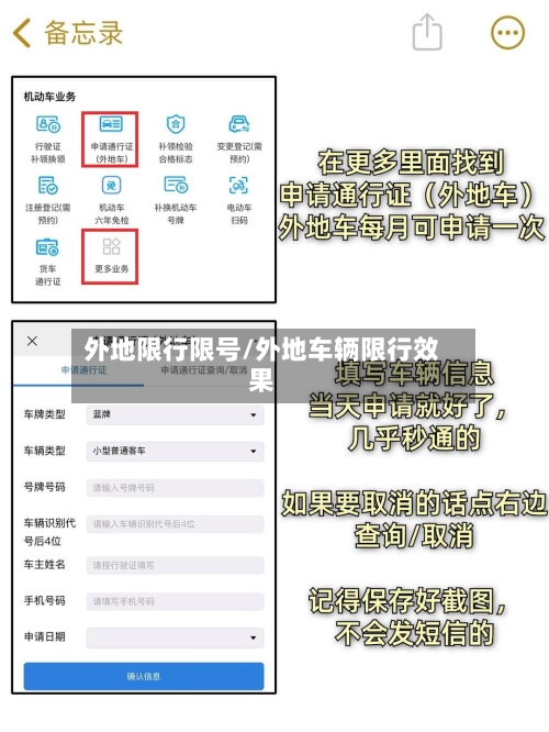 外地限行限号/外地车辆限行效果