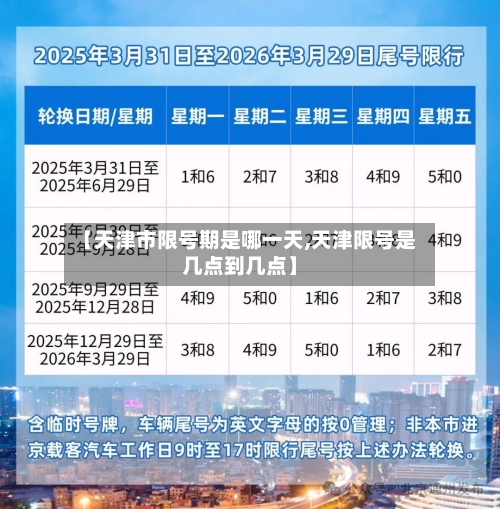 【天津市限号期是哪一天,天津限号是几点到几点】