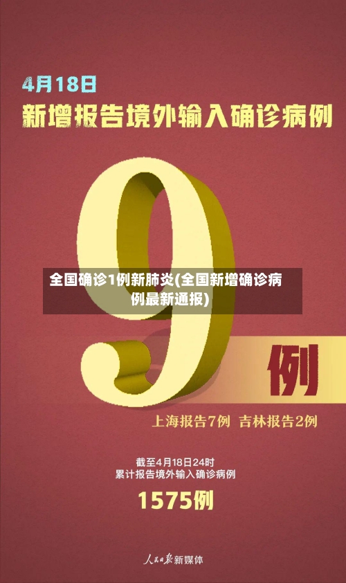 全国确诊1例新肺炎(全国新增确诊病例最新通报)