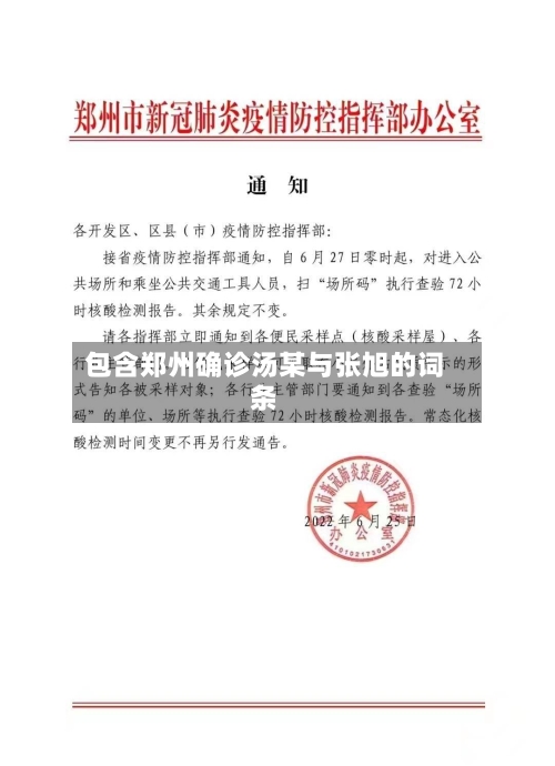 包含郑州确诊汤某与张旭的词条