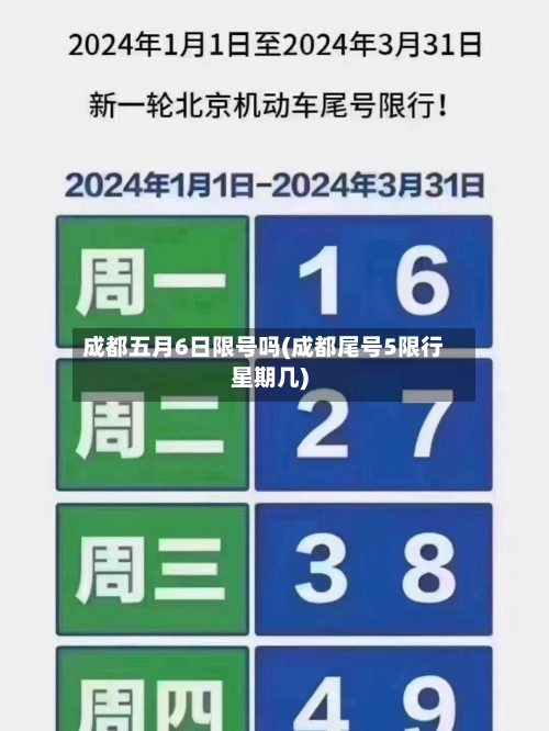 成都五月6日限号吗(成都尾号5限行星期几)