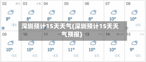 深圳预计15天天气(深圳预计15天天气预报)