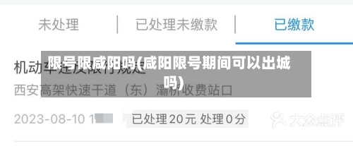 限号限咸阳吗(咸阳限号期间可以出城吗)