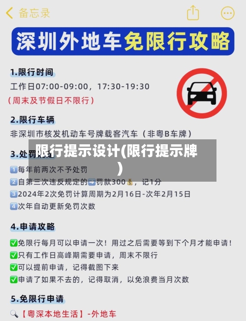 限行提示设计(限行提示牌)