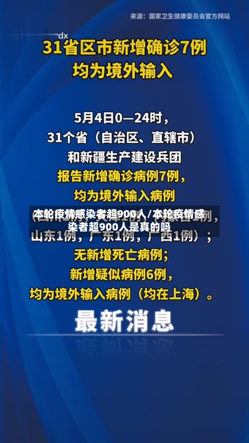 本轮疫情感染者超900人/本轮疫情感染者超900人是真的吗