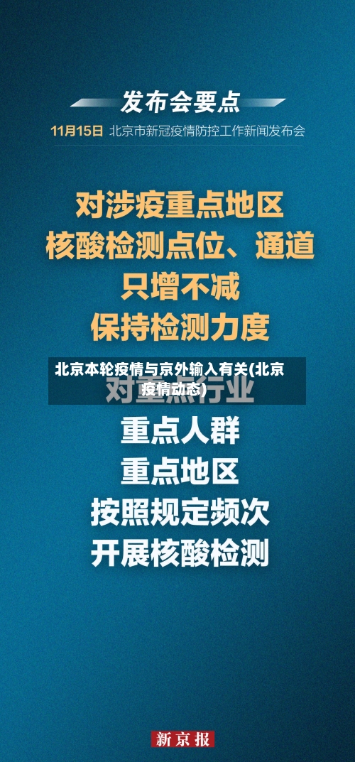北京本轮疫情与京外输入有关(北京疫情动态)