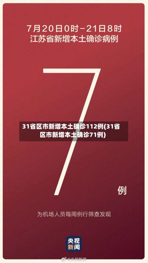 31省区市新增本土确诊112例(31省区市新增本土确诊71例)