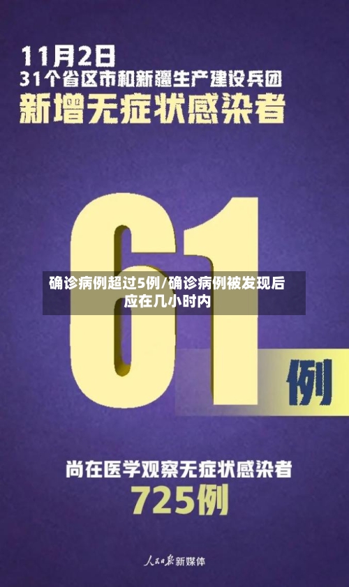 确诊病例超过5例/确诊病例被发现后应在几小时内