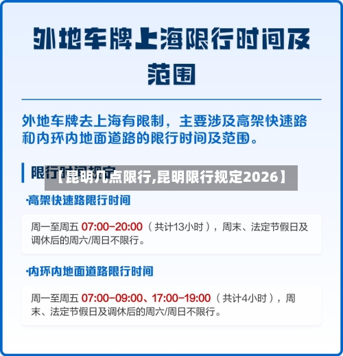 【昆明几点限行,昆明限行规定2026】