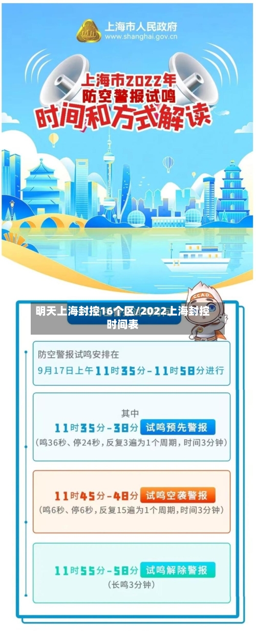 明天上海封控16个区/2022上海封控时间表