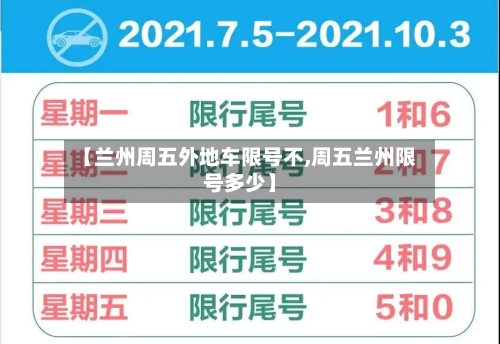 【兰州周五外地车限号不,周五兰州限号多少】