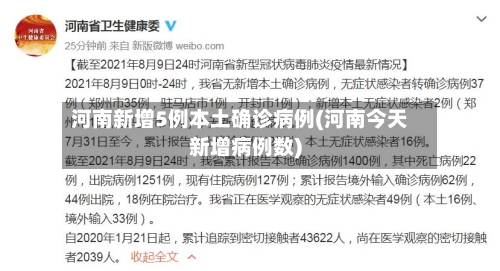 河南新增5例本土确诊病例(河南今天新增病例数)