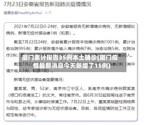厦门累计报告35例本土确诊(厦门疫情最新消息今天新增了15例)