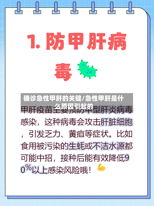 确诊急性甲肝的关键/急性甲肝是什么原因引起的