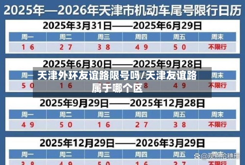 天津外环友谊路限号吗/天津友谊路属于哪个区
