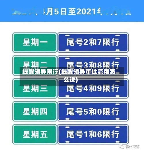 提醒领导限行(提醒领导审批流程怎么说)
