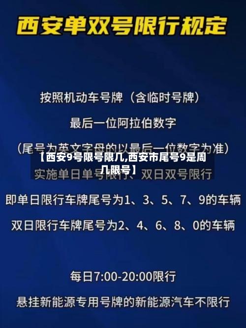 【西安9号限号限几,西安市尾号9是周几限号】