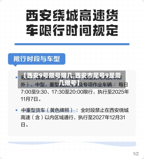 【西安9号限号限几,西安市尾号9是周几限号】