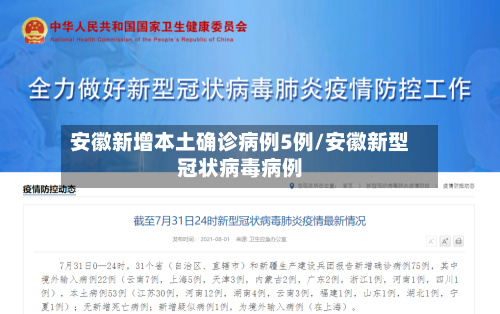 安徽新增本土确诊病例5例/安徽新型冠状病毒病例
