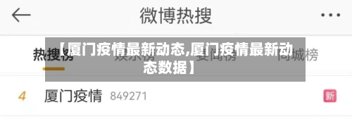 【厦门疫情最新动态,厦门疫情最新动态数据】