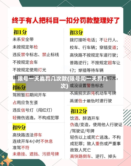 限号一天能罚几次款(限号同一天罚几次)