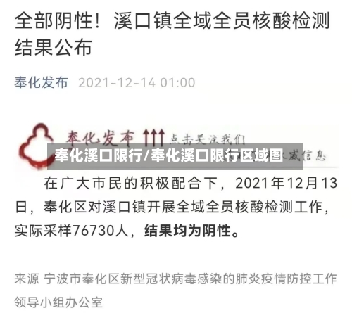 奉化溪口限行/奉化溪口限行区域图