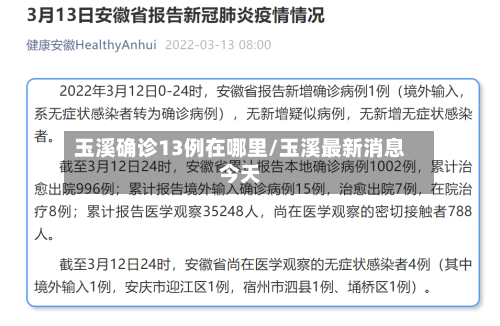 玉溪确诊13例在哪里/玉溪最新消息今天