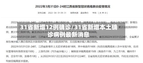 31省新增12例确诊/31省新增本土确诊病例最新消息