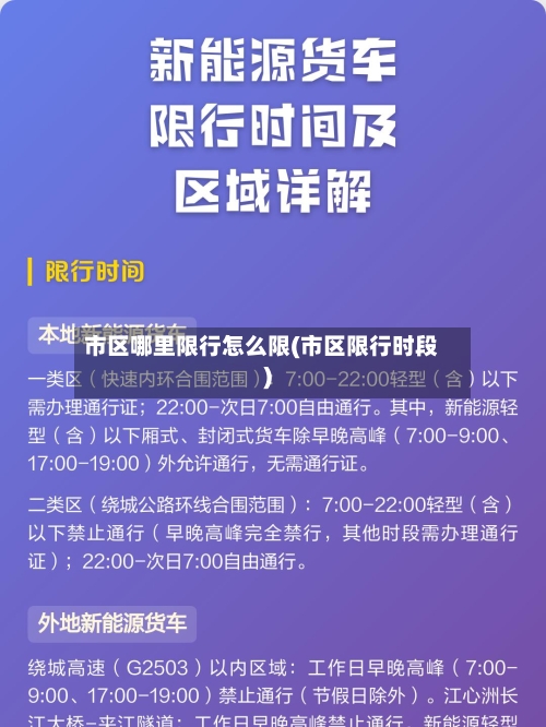 市区哪里限行怎么限(市区限行时段)